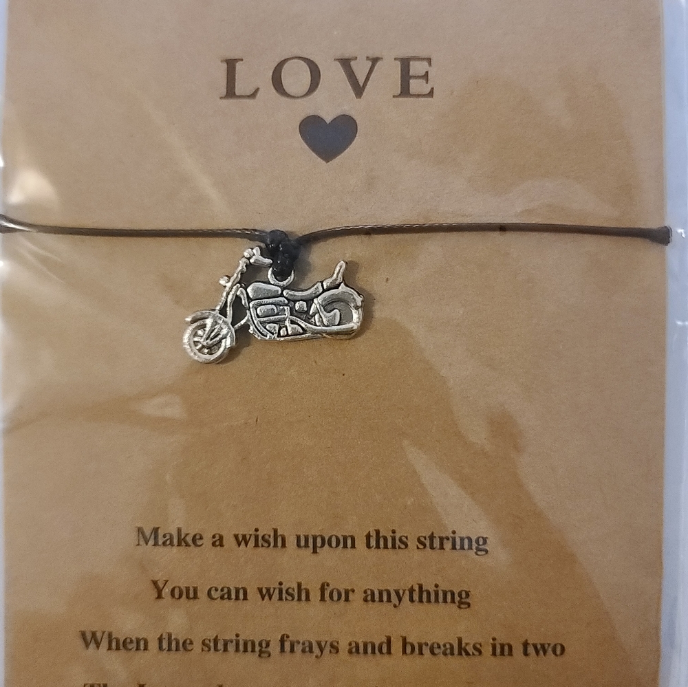 Black biker love bracelet